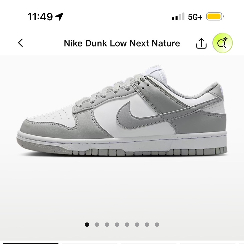 Nike Dunk Low Next Nature Gray White Sneakers